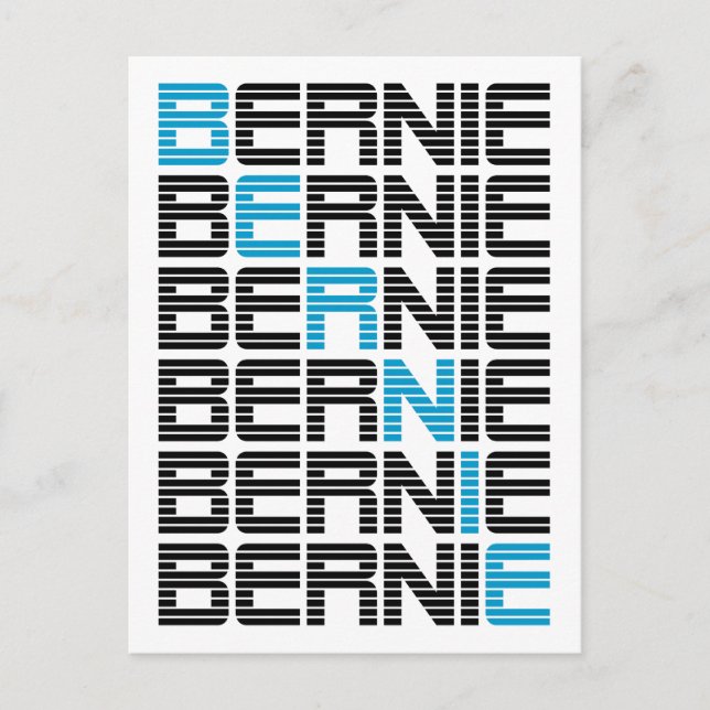 BERNIE sanders textStacks Postcard (Front)