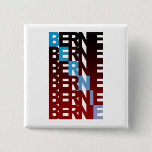 BERNIE sanders textualBern 15 Cm Square Badge