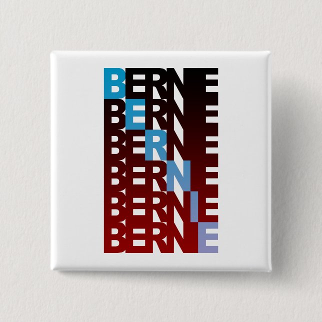 BERNIE sanders textualBern 15 Cm Square Badge (Front)