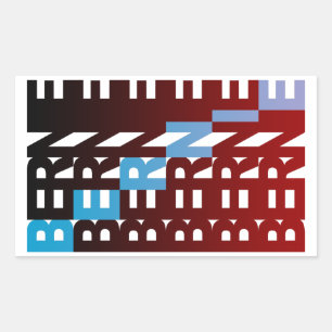 BERNIE sanders textualBern Rectangular Sticker