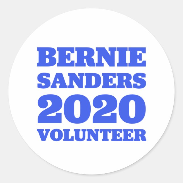 Bernie Sanders Volunteer 1.5in Circle Stickers (Front)
