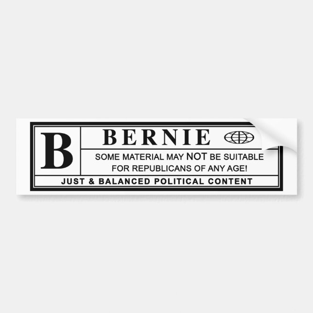 Bernie Sanders Warning Label (Front)