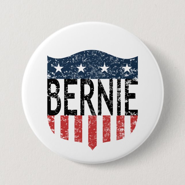 BERNIE stars and stripes 7.5 Cm Round Badge (Front)