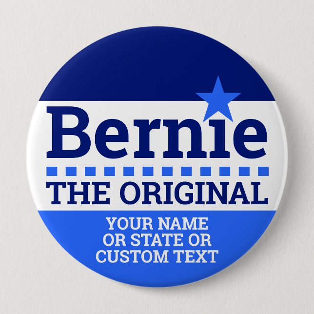 Bernie The Original 2020 Political Democrat 10 Cm Round Badge (Front)