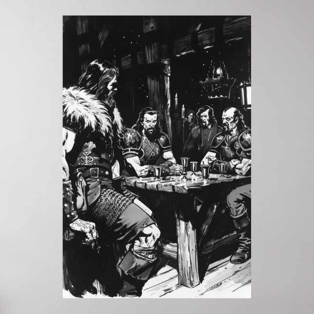 Bernie Wrightson Black Ink Comic Art Style Poster (Front)