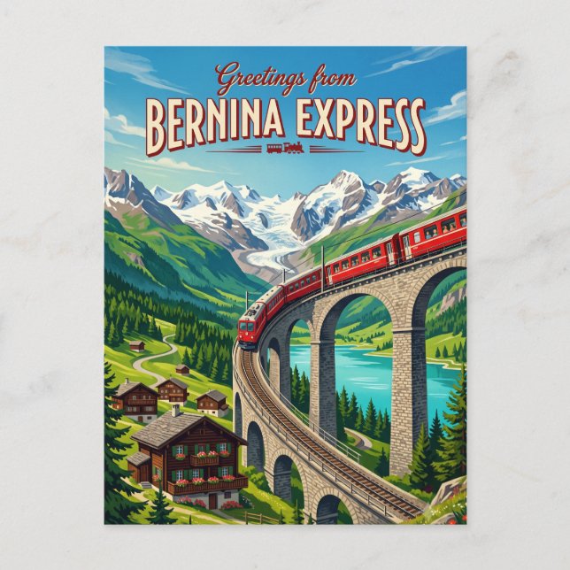 Bernina Express Switzerland Postcard (Front)