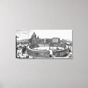 Bernini's original plan for St. Peter's Square Canvas Print