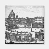 Bernini's original plan for St. Peter's Square