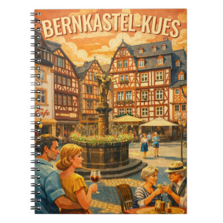 Bernkastel-Kues Germany Vintage Travel Art Notebook