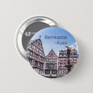 Bernkastel-Kues Historic Facades Germany Souvenir 6 Cm Round Badge