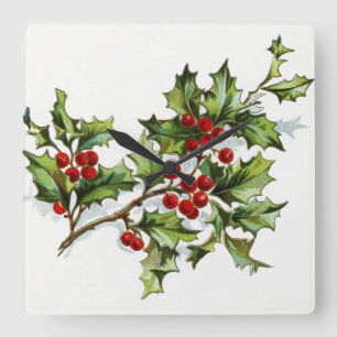 Berries001 Square Wall Clock