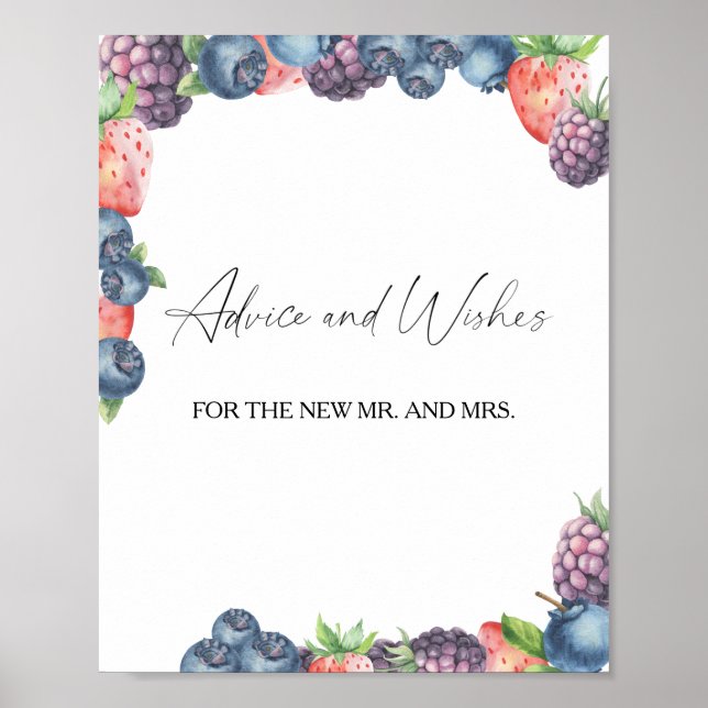 Berries - Advice and Wishes for Newlyweds Poster (Front)