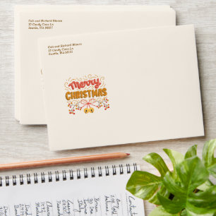 Berries and Bells Holiday Premium Envelope