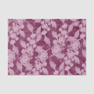 Berries and Blossoms Purple Floral Pattern Tissue Paper
