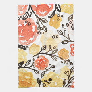 Berries and Floral Tea Towel