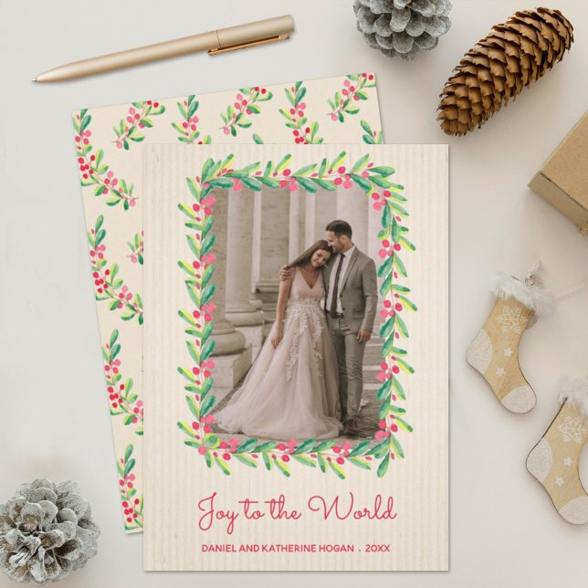 Berries and Greenery Christmas Holiday Photo Cards (Creator Uploaded)