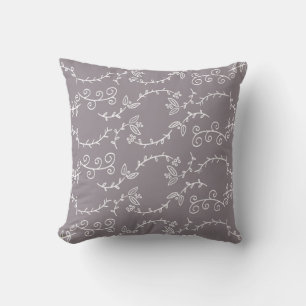 berries and leaves cushion