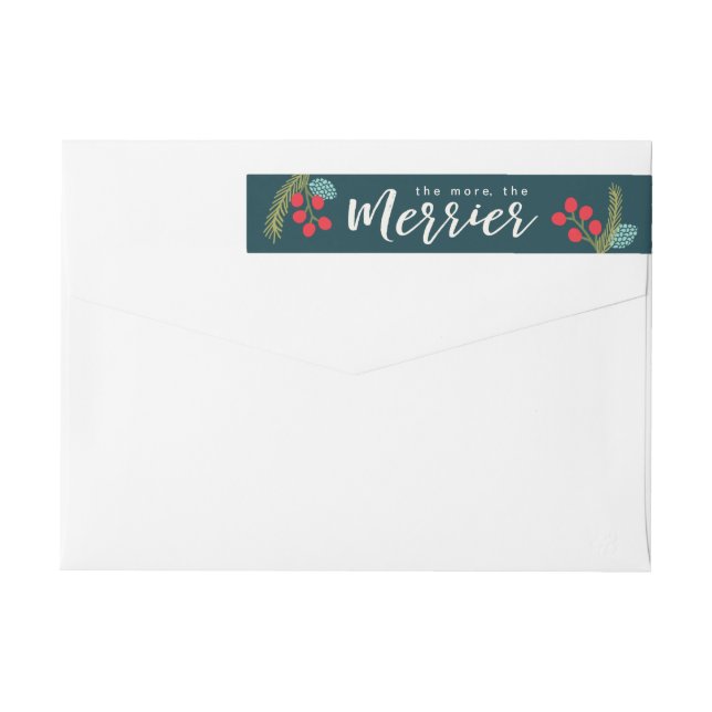 Berries and Pine Wrap Around Labels | Merrier (Back)