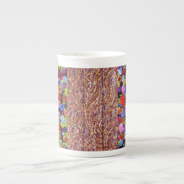 Berries And Wood Bone China Mug (Front)