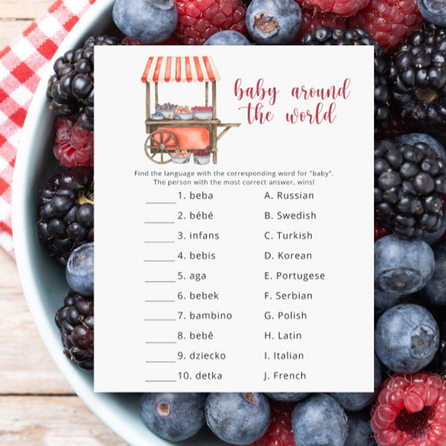 Berries baby shower - "Baby" around the world (Creator Uploaded)