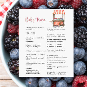 Berries baby shower Baby Trivia Game