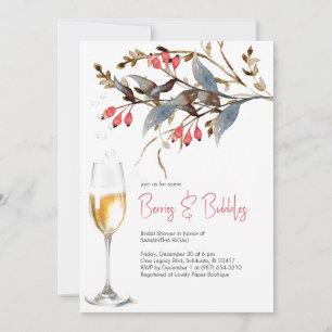 Berries & Bubbles Bridal Shower Theme Invitation