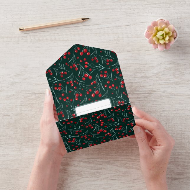 Berries Christmas - Traditional Christmas Colours All In One Invitation (Video)