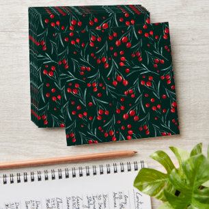 Berries Christmas - Traditional Christmas Colours Envelope
