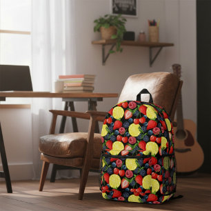 Berries & Citrus Slices Printed Backpack