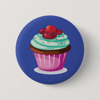 Berries Cupcake Button Badge
