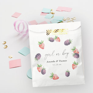 Berries Gender Reveal. Girl or Boy Favour Bags