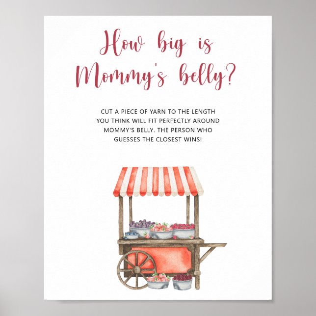 Berries - how big is mummy's belly game poster (Front)