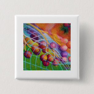 Berries-in-a-Net 15 Cm Square Badge