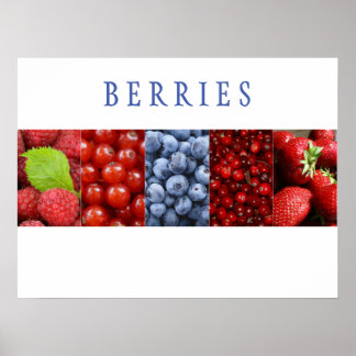 Berries Kitchen Art Poster