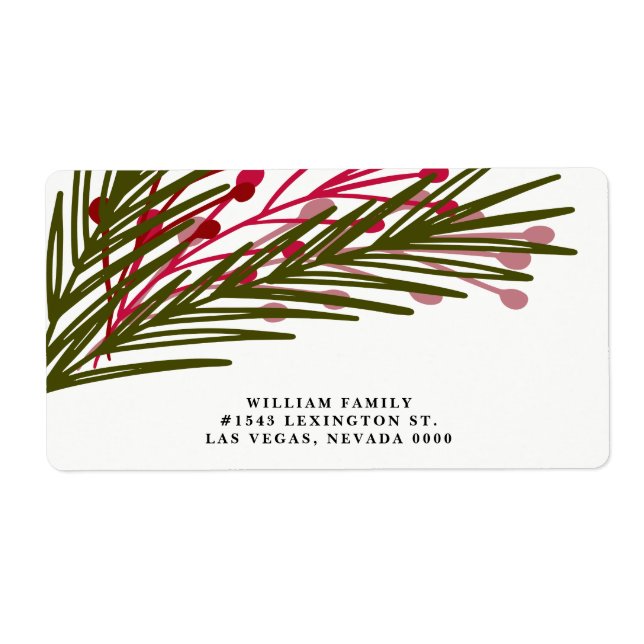 Berries & Leaves label (Front)