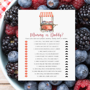 Berries - mummy or daddy baby shower game