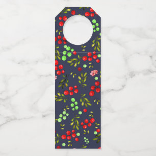 Berries Pattern Bottle Tag