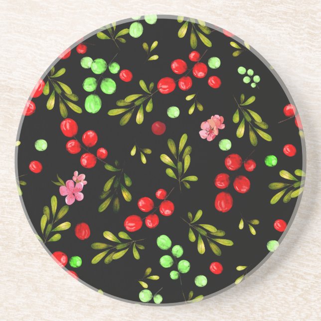 Berries Pattern Coaster (Front)
