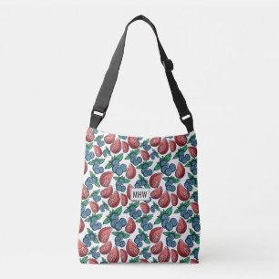 Berries Pattern custom monogram bags