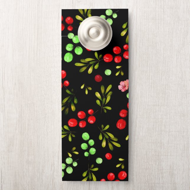 Berries Pattern Door Hanger (On Knob)