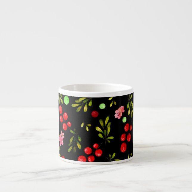 Berries Pattern Espresso Cup (Front)