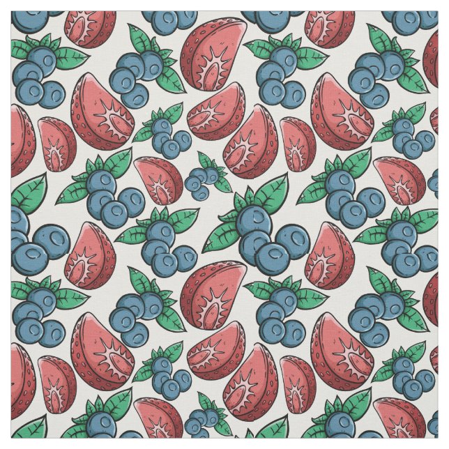 Berries Pattern fabric (Swatch)