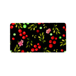 Berries Pattern Label