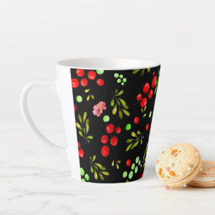 Berries Pattern Latte Mug