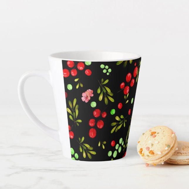 Berries Pattern Latte Mug (In Situ)