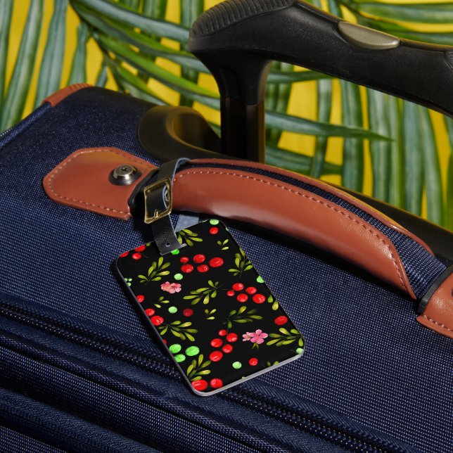 Berries Pattern Luggage Tag (Front Insitu 1)