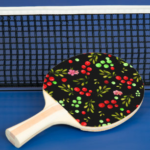 Berries Pattern Ping Pong Paddle