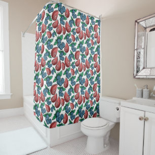 Berries Pattern shower curtain