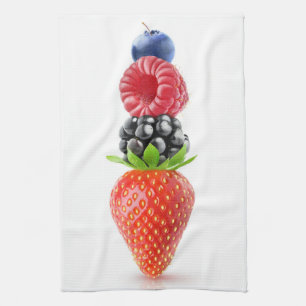 Berries pyramid tea towel