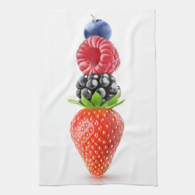 Berries pyramid tea towel (Vertical)